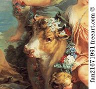 C 1734 234 X 277 Cm Wallace Collection Art Print - Rape Of Europa. Detail