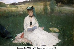 Reading Art Print - Reading (Portrait Of Edna Morisot)