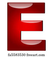 Free art print of Capital letter E red | FreeArt | fa6677867