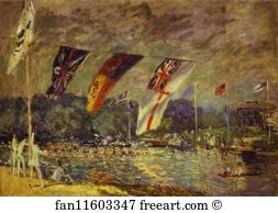 Molesey Art Print - Regattas At Molesey
