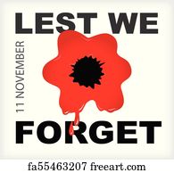 Free art print of Lest We Forget, Red Flanders Poppy Lapel Pin Badge ...