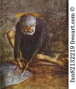 Santa Maria Del Carmine Art Print - Rendering Of The Tribute Money. Detail