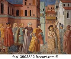 Bishop Art Print - Renunciation Of Worldly Goods And The Bishop Of Assisi Dresses St. Francis