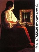 Flames Art Print - Repenting Magdalene