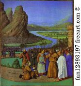 Bibliotheque Art Print - Report Of Saul's Death To David. Miniature From The Les Antiquites Judaiques