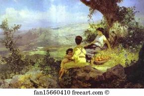 Oil On Canvas The Lvov Picture Gallery Art Print - Rest