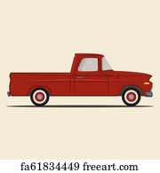 Free art print of Classic pickup truck vector illustration. Retro ...