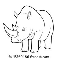 Free art print of Rhino balanced on the line | FreeArt | fa13637568