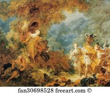 Rinaldo And Armida Art Print - Rinaldo In The Gardens Of Armida