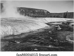 Behind Art Print - River In Foreground, Trees Behind, "firehold River, Yellowstone National Park, " Wyoming. Photographs Of National Parks And Monuments, Compiled 1941 - 1942, Documenting The Period Ca. 1933 - 1942.