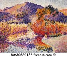 Henri Edmond Cross Delacroix Art Print - River In Saint-Clair