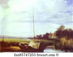 Sons Ltd Art Print - River Scene In France