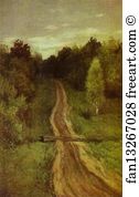 1899 Oil On Canvas Private Collection Art Print - Road