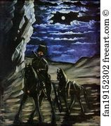 With A Horse Art Print - Robber With A Stolen Horse