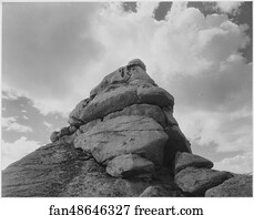 King Art Print - Rock And Cloud, Kings River Canyon (Proposed As A National Park), California, 1936. Photographs Of National Parks And Monuments, Compiled 1941 - 1942, Documenting The Period Ca. 1933 - 1942.