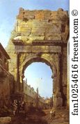 Giovanni Antonio Canale Called Canaletto Art Print - Rome: The Arch Of Titus