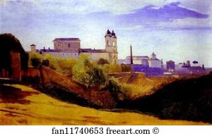 28 Art Print - Rome: The Church Of Trinità Dei Monti Seen From The Valley Of Trinità Dei Monti
