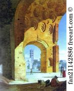1823 Art Print - Rome. View Of The Baths Of Diocletian