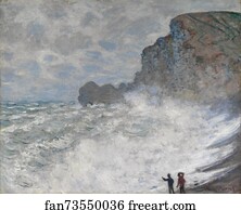 Etrétat Art Print - Rough Weather At Étretat