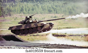 Military Art Print - Russian Tank