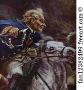 Suvorov Art Print - Russian Troops Under Suvorov Crossing The Alps. Detail