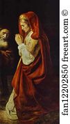 1641 Oil On Canvas Alte Meister Gallerie Art Print - Sacrifice Of Manoah. Detail
