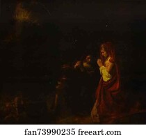 1641 Oil On Canvas Alte Meister Gallerie Art Print - Sacrifice Of Manoah