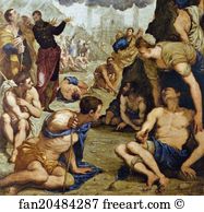 Lame Art Print - Saint Augustine Healing The Lame. Detail