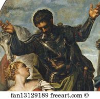 And The Princess Art Print - Saint George, Saint Louis, And The Princess. Detail