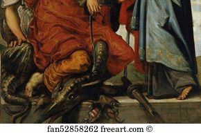 226 Art Print - Saint George, Saint Louis, And The Princess. Detail