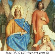 Mural Art Print - Saint Louis Rendering Justice. Detail
