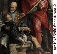 1587 Art Print - Saint Pantaleon Healing A Child. Detail
