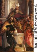 Cornelius Art Print - Saints Anthony, Cornelius And Cyprian