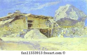 Mounted On Cardboard The Tretyakov Gallery Art Print - Saklia In Alupka