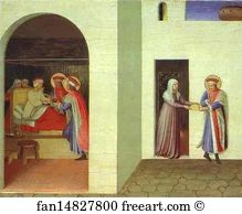 1439 1442 Art Print - San Marco Altarpiece, Predella: The Healing Of Palladia
