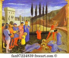 1439 1442 Art Print - San Marco Altarpiece: The Beheading Of Cosmas And Damian