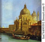 Canal Art Print - Santa Maria Della Salute Seen From The Grand Canal
