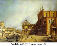 1725 Art Print - Santi Giovanni E Paolo And The Scuola Di San Marco