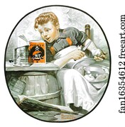 Daydream Art Print - Saturday Evening Post Cover – "mom’s Helper"