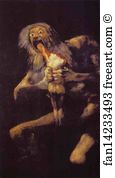 1820 Art Print - Saturn Devouring One Of His Children