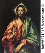 C 1610 1614 Oil On Canvas Museo Del Greco Art Print - Saviour