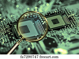 Free art print of Integrated microchip. Microchip | FreeArt | fa13644843