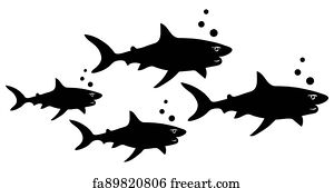 Free Black Shark Tattoo Art Prints and Artworks | FreeArt