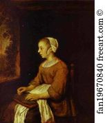Philips Koninck Art Print - Seamstress