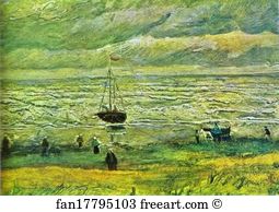 Scheveningen Art Print - Seashore At Scheveningen