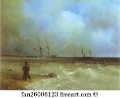 1840 Oil On Canvas The Tretyakov Gallery Art Print - Seashore