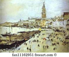 1887 Study Oil On Canvas The Tretyakov Gallery Art Print - Seaside In Venice