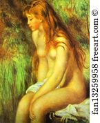 Seated Bather Art Print - Seated Bather