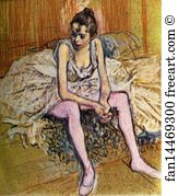 1890 Art Print - Seated Dancer