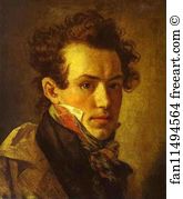 Neck Art Print - Self-Portrait In A Pink Neck-Tie
